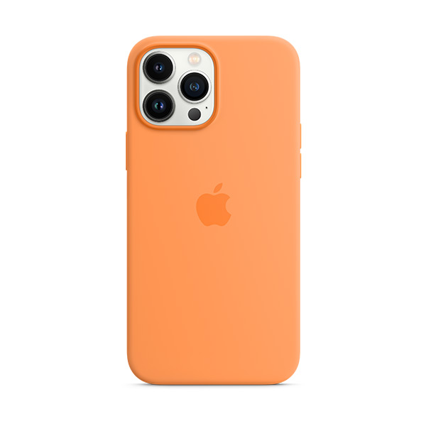 Etui en silicone avec MagSafe pour iPhone 13 Pro Max - Orange