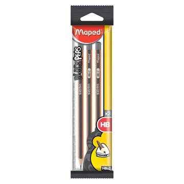3 crayons Black Peps HB