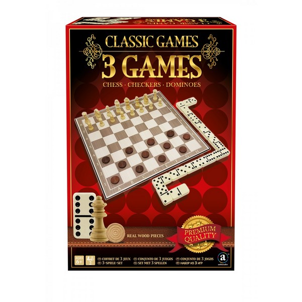 Jeu G&M - Coffret premium 3 en 1 échecs dames