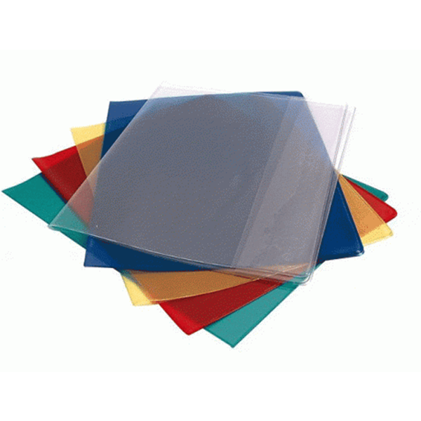 Protège-cahier Cristal Luxe 17x22 cm transparent Rouge