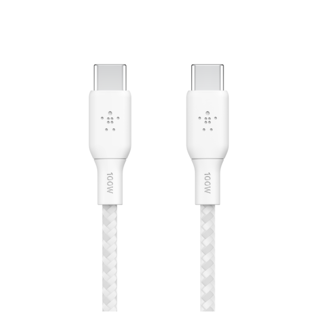 Câble BoostCharge USB-C vers USB-C 100 W - 2m - Blanc