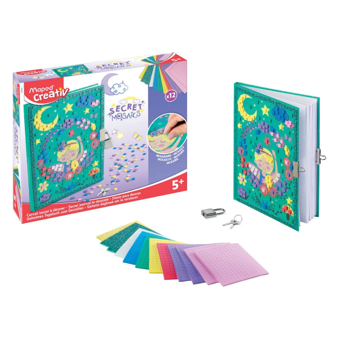 Coffret Secret Mosaics - Journal secret à décorer
