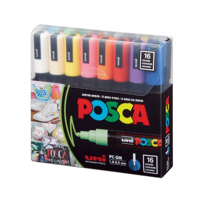 Set de marqueurs de peinture Acrylique PC-5M - 16 couleurs