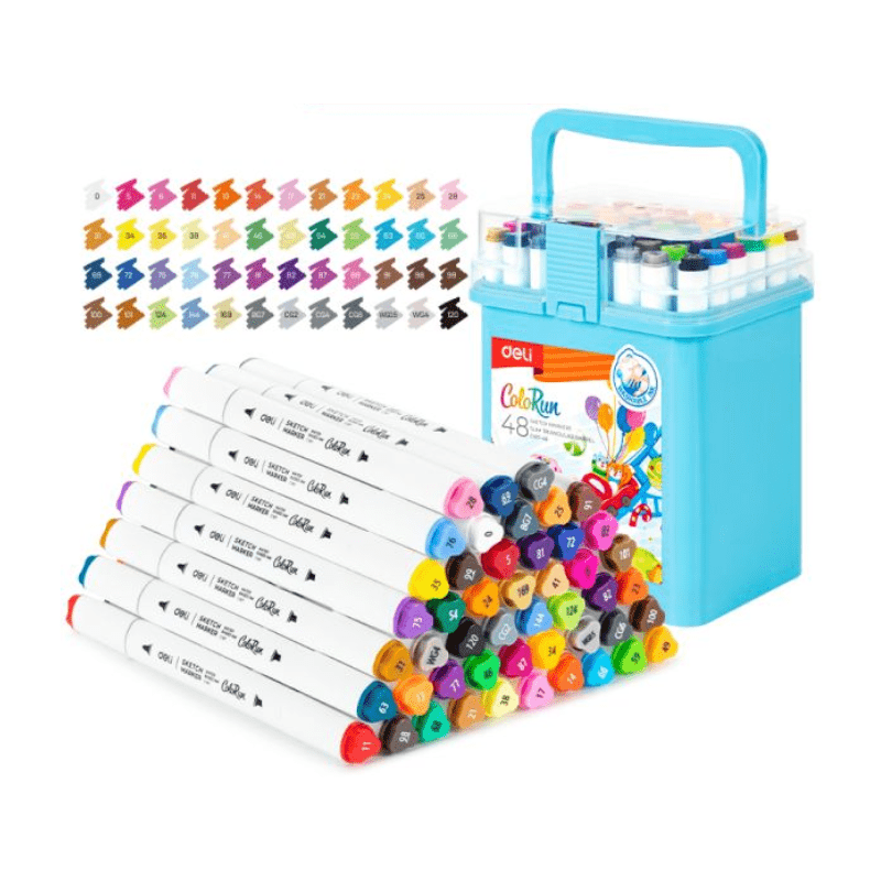 Set de marqueurs Colorun EC187 - 48 couleurs