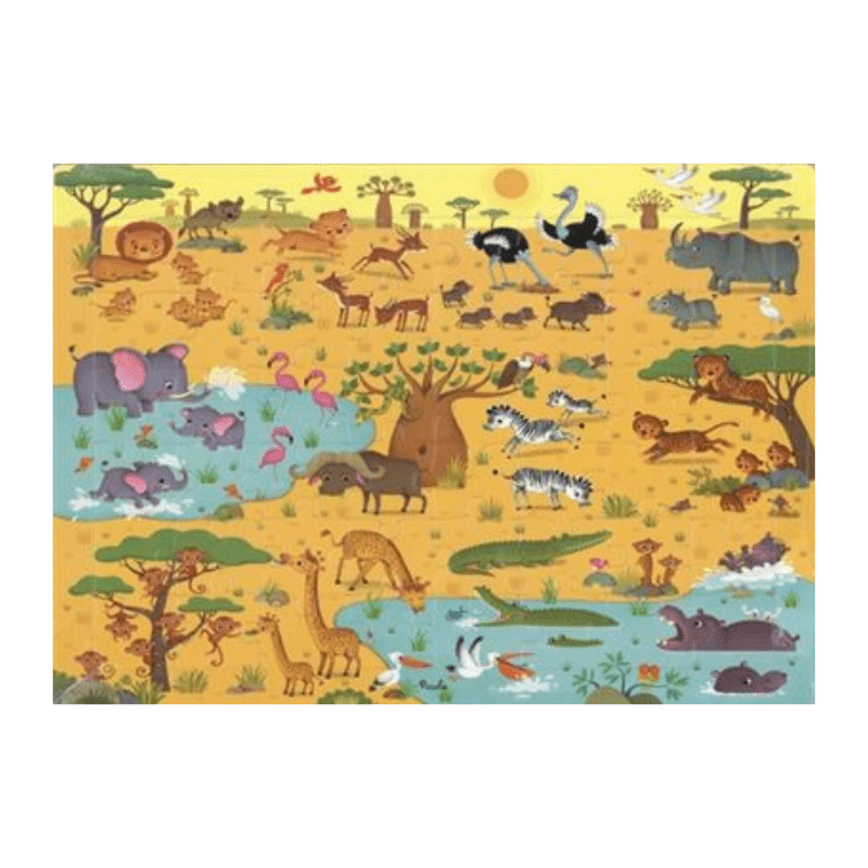 Puzzle Les animaux de la savane - 48 pièces