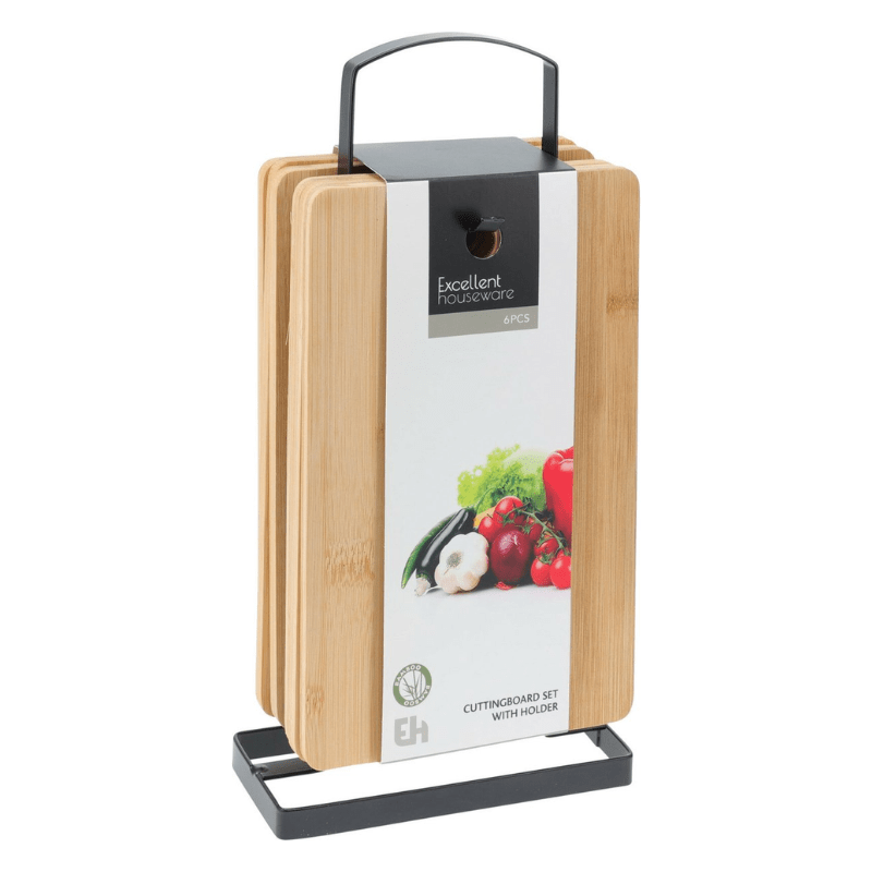 Planches à découper en bambou + un support