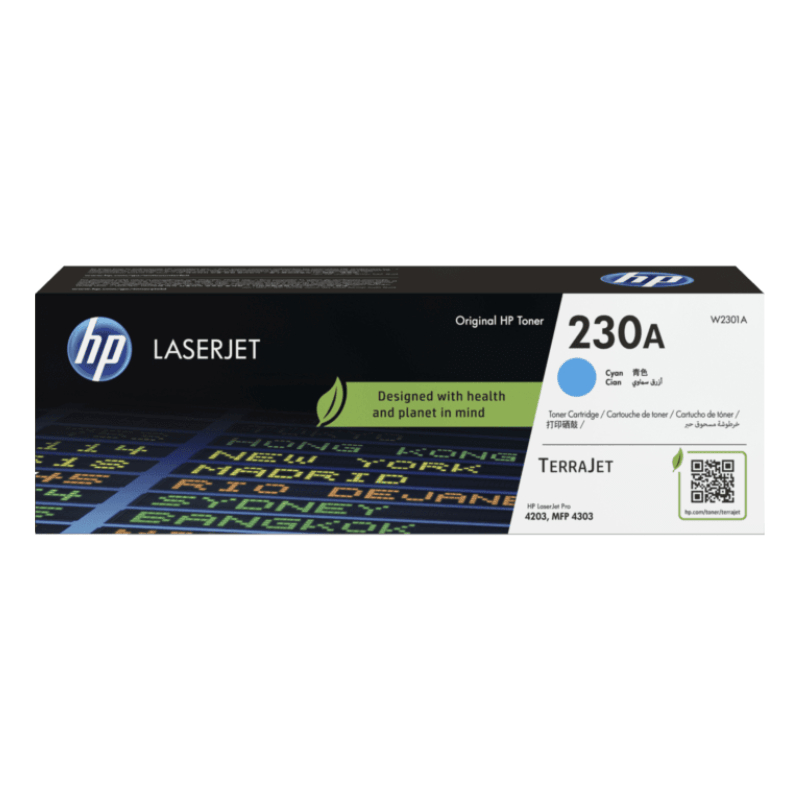 Toner 230A LaserJet 1800 Pages pour Laser Pro SFP 4203 & MFP 4303 - Cyan