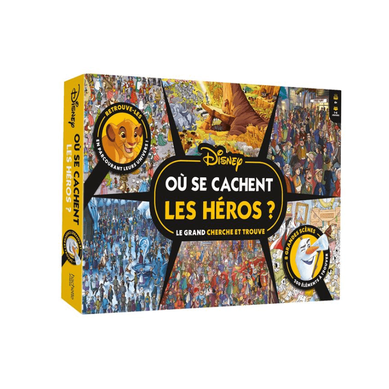 Coffret Jeux Où se cache les héros ? Le grand cherche et trouve