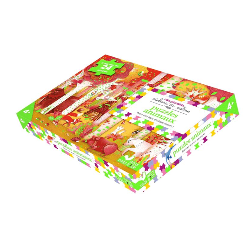 Puzzles animaux - Avec 2 puzzles de 24 pièces