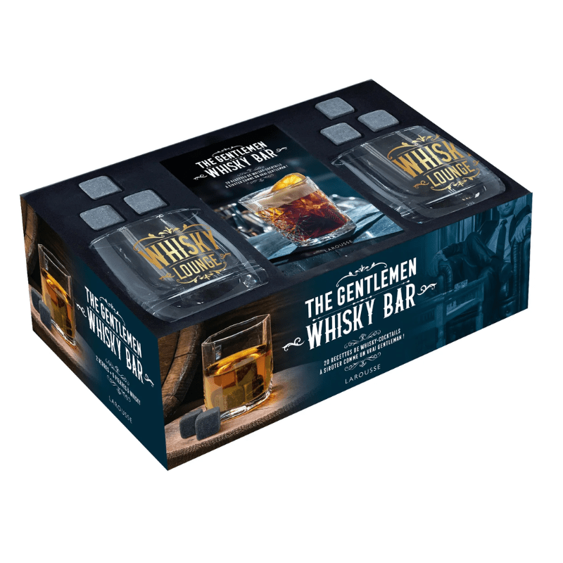 Coffret The Gentlemen Whisky Bar - Avec 2 verres à whisky et accessoires