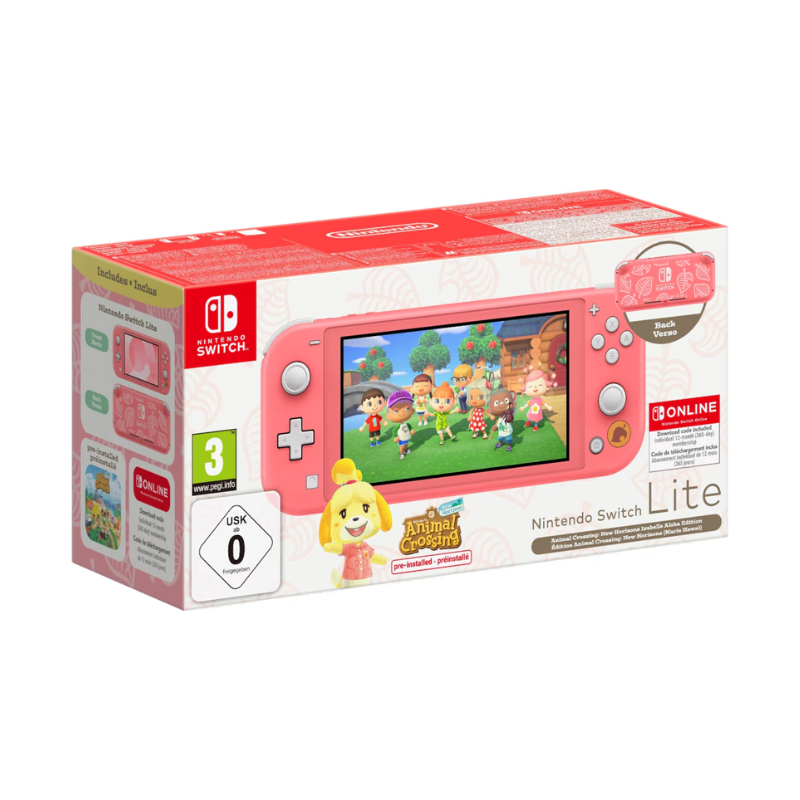 Console Nintendo Switch Lite - Edition Animal Crossing : New Horizons - Marie Hawaï