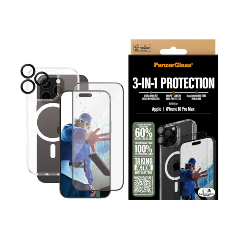 Pack de protection 3 en 1 pour iPhone 16 Pro Max