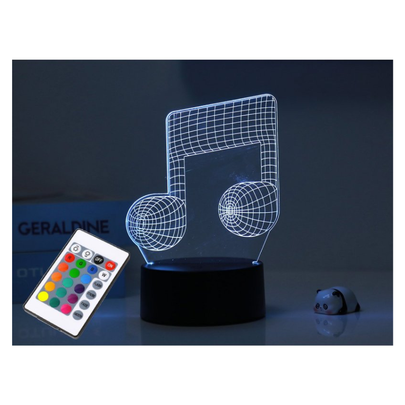 Lampe Led 3D Musique avec télécommande