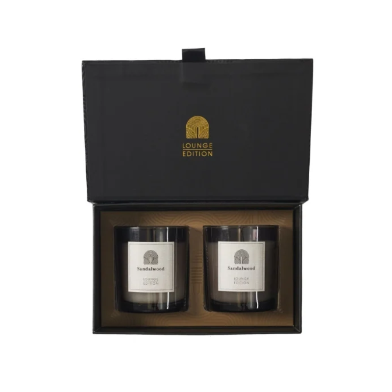 Coffret 2 Bougies parfumées au bois de santal