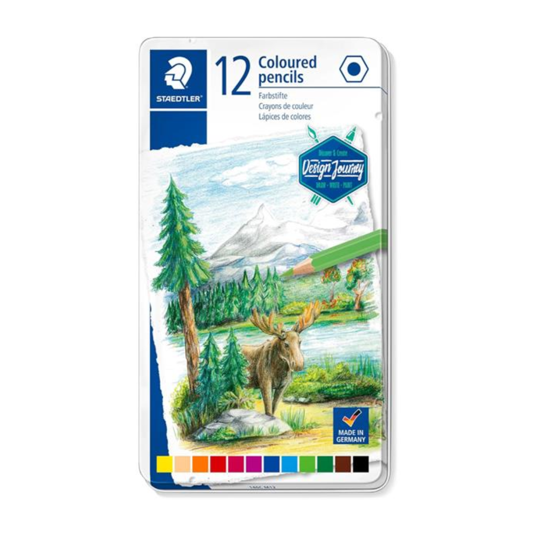 Set de 12 crayons de couleur Design Journey