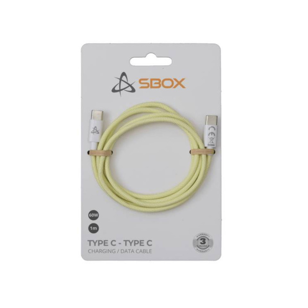 Câble Usb-C vers Usb-C 60 W 1 m - Jaune