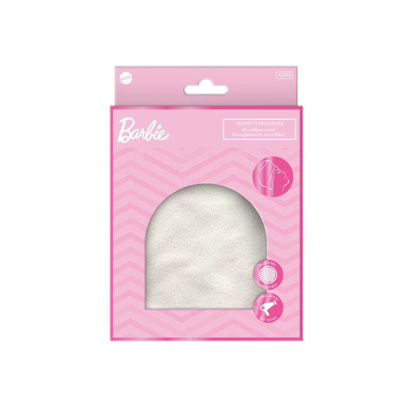 Serviette pour cheveux Barbie - Blanche