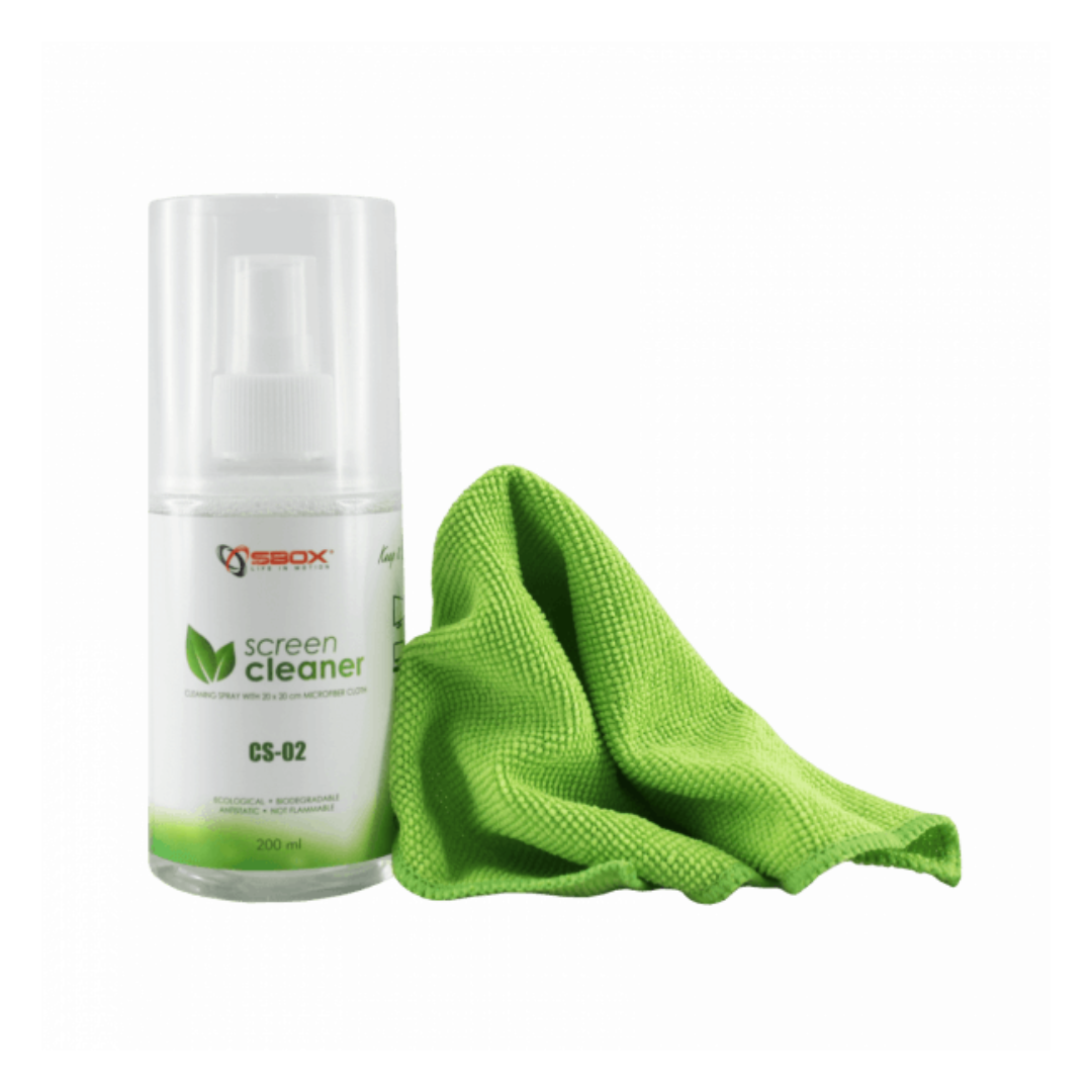 Nettoyant pour écran CS-02 avec chiffon - 200 ml