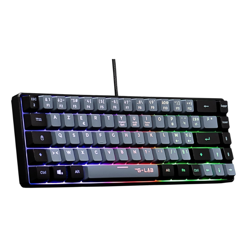Clavier Gaming Semi-mécanique filaire Keyz Hydrogen - Gris & Noir