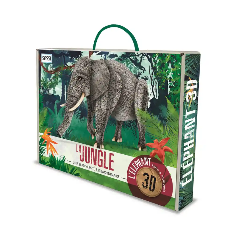 Coffret La jungle - Une biodiversité extraordinaire - L'éléphant, maquette 3D