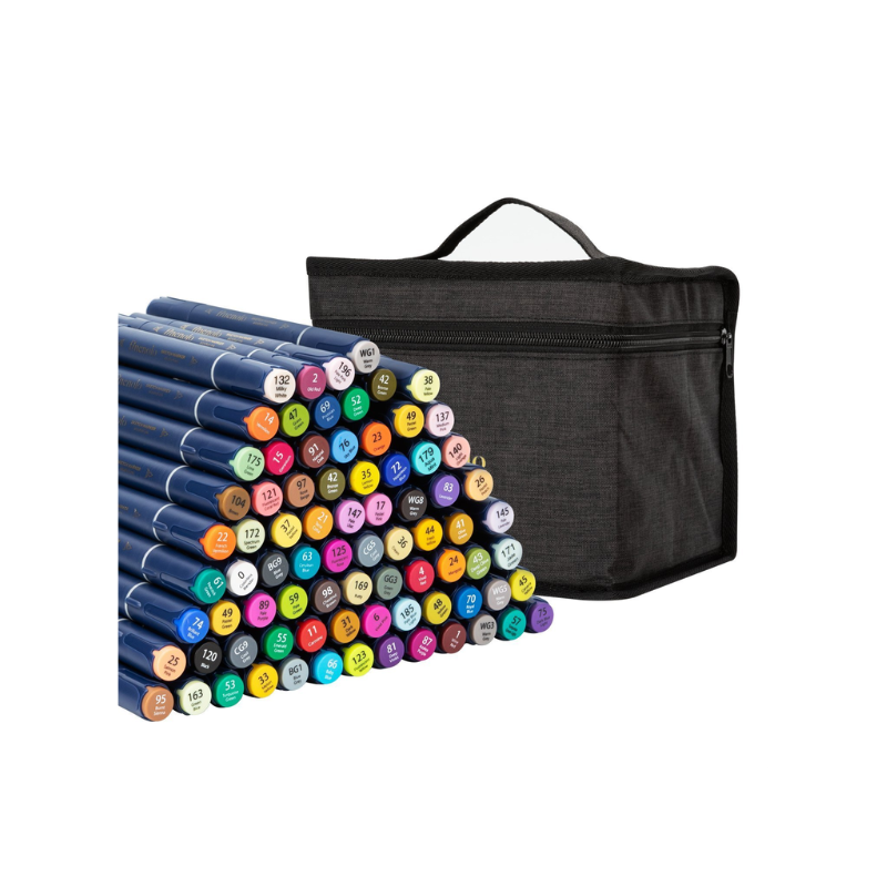 Coffret de 80 marqueurs à croquis double face