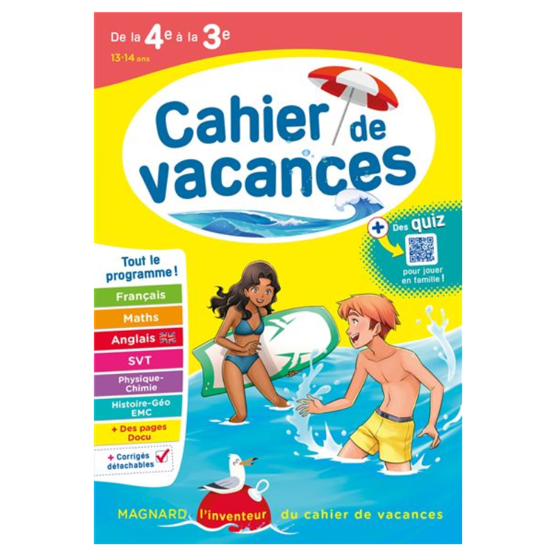 Cahier de vacances 2025 - De la 4e vers la 3e