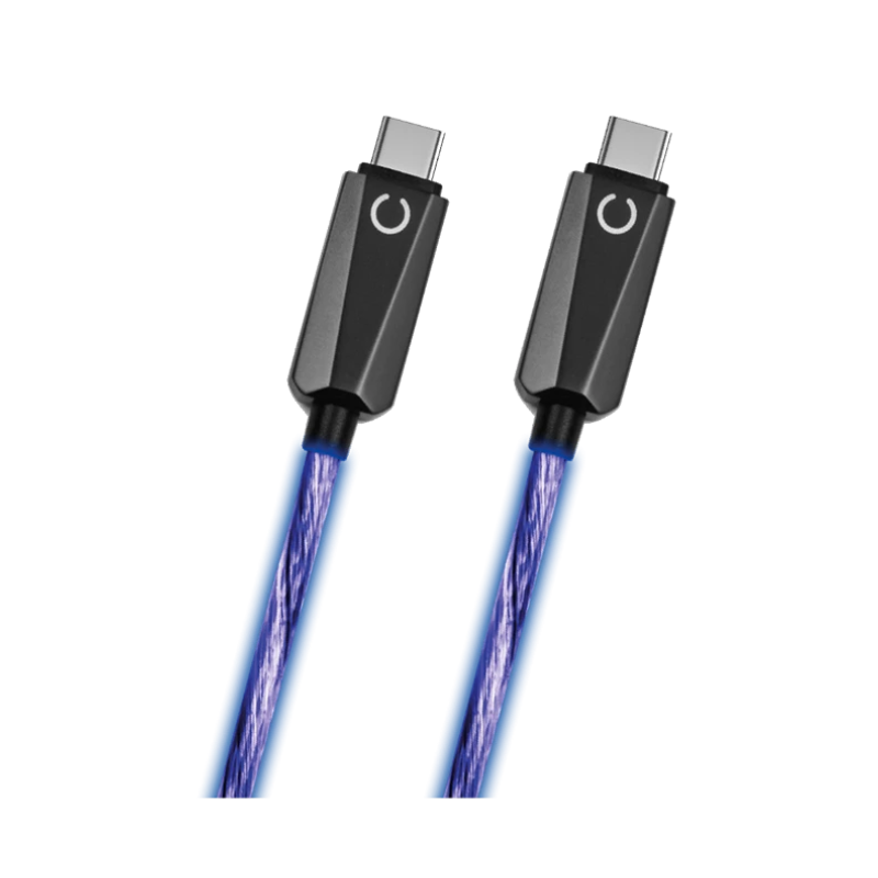 Câble Led USB 2.0 C vers USB C 1,2m - Bleu