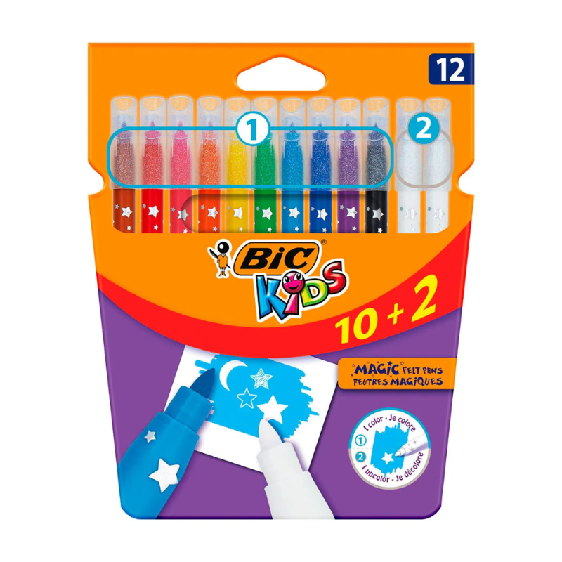 Pack de feutres Kids Color & Erase - 10 + 2 gratuits