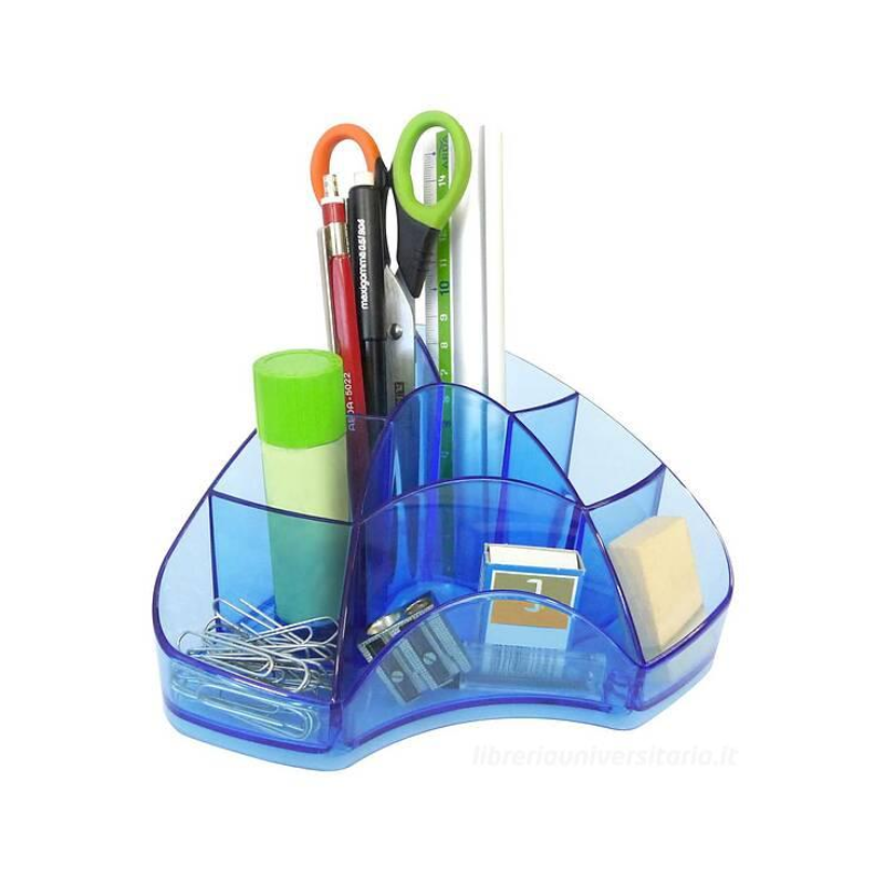 Organisateur de bureau - Bleu transparent