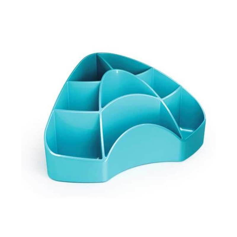Organisateur de bureau à 8 compartiments - Turquoise