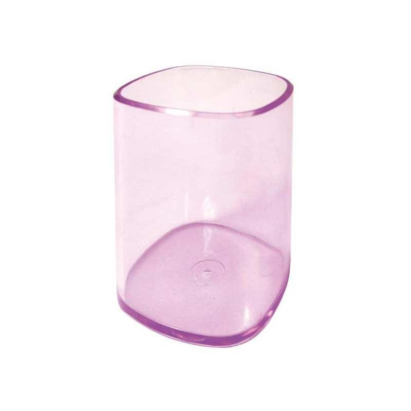 Pot à stylos transparent - Violet