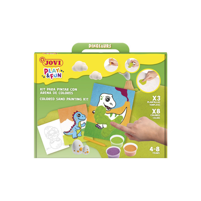Kit de Peinture avec sable - Dinosaures