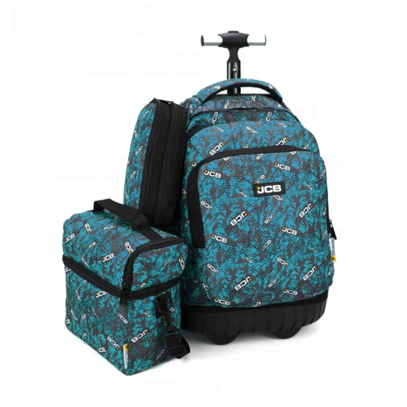 Pack Scolaire - Trolley + Sac à goûter + Trousse - Bleu