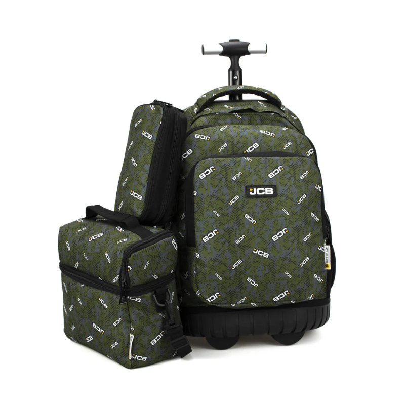 Pack Scolaire - Trolley + Sac à goûter + Trousse - Vert