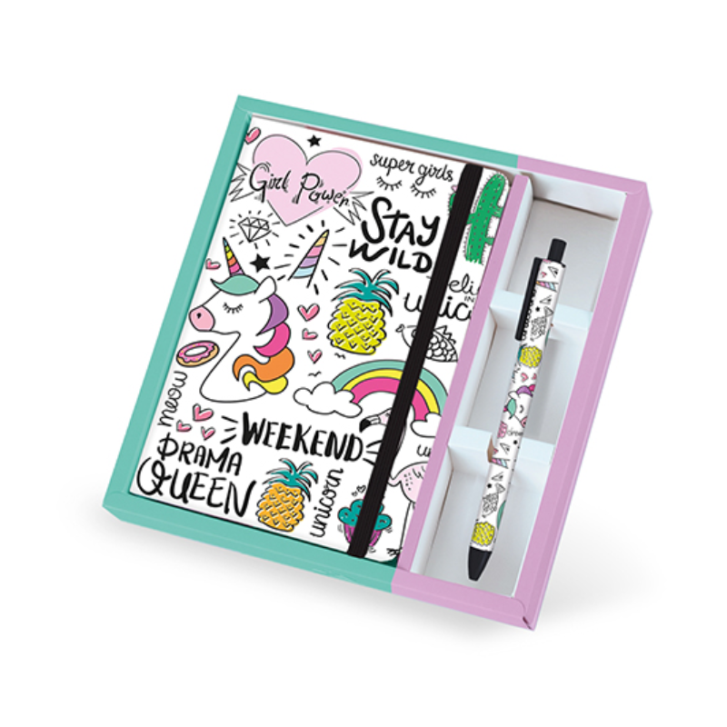 Carnet A5 + 1 Stylo Unicorn