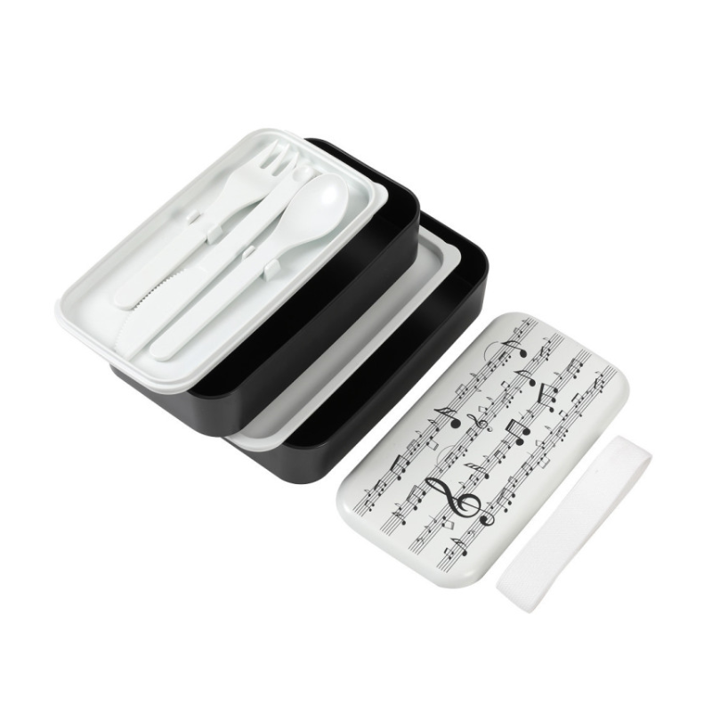 Boîte à lunch Music avec séparateur et couverts