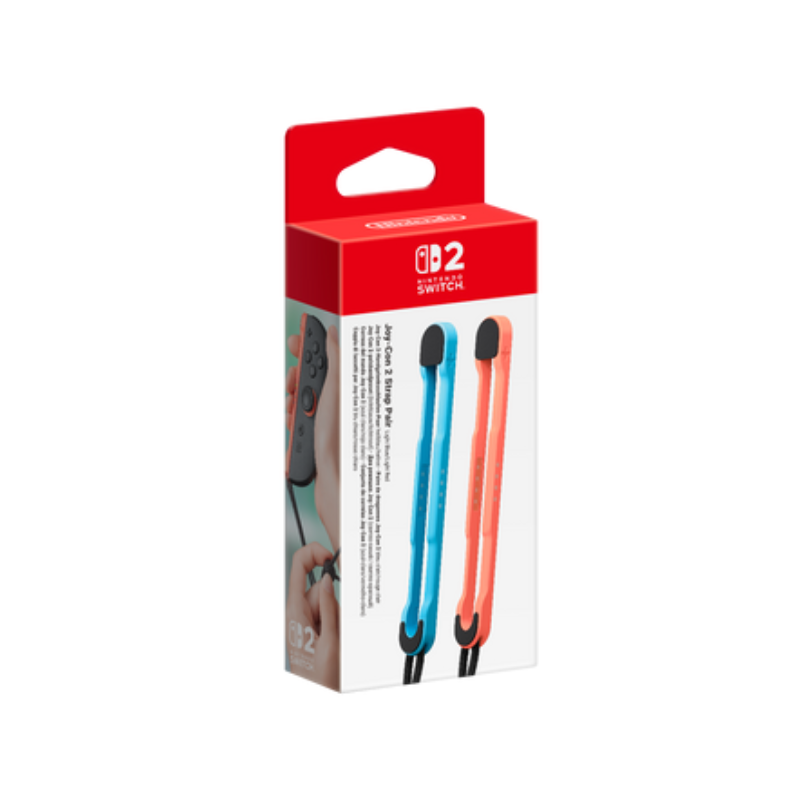 Paire de dragonnes Joy-Con 2 pour Nintendo Switch 2 - Bleu clair & Rouge clair
