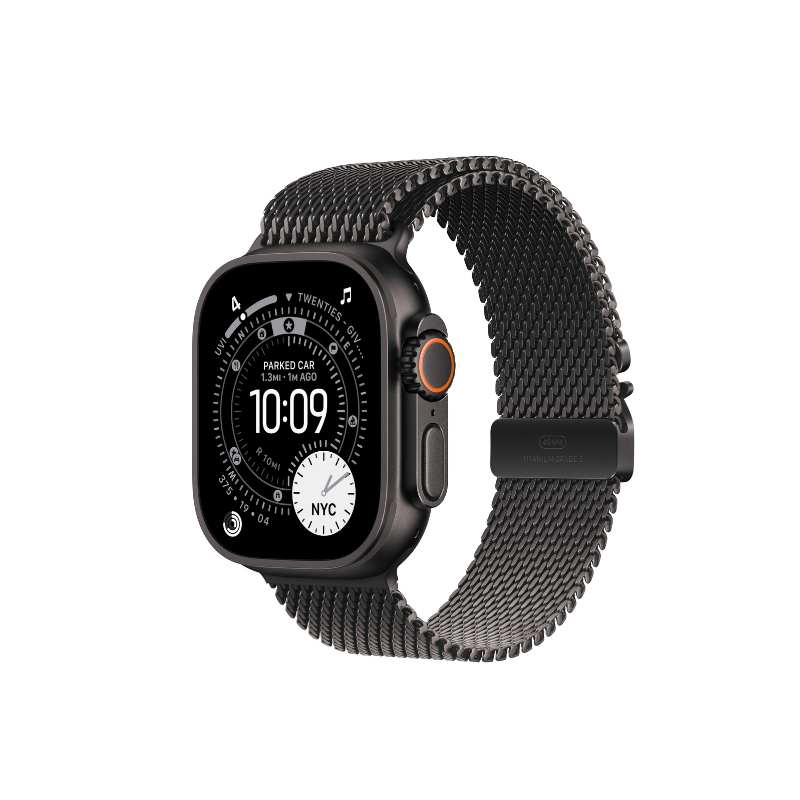 Apple Watch Ultra 3 & Cellular 49 mm - Black titanium Case & Black titanium Milanese Loop - Large