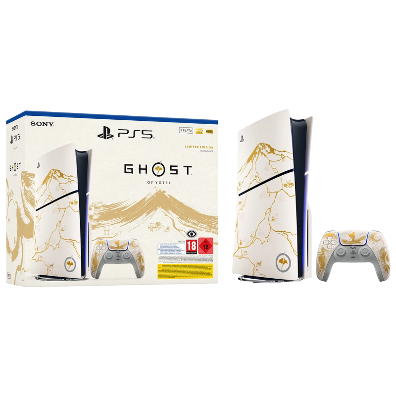 Pack Console PS5 Slim Ghost of Yotei - Édition limitée Gold