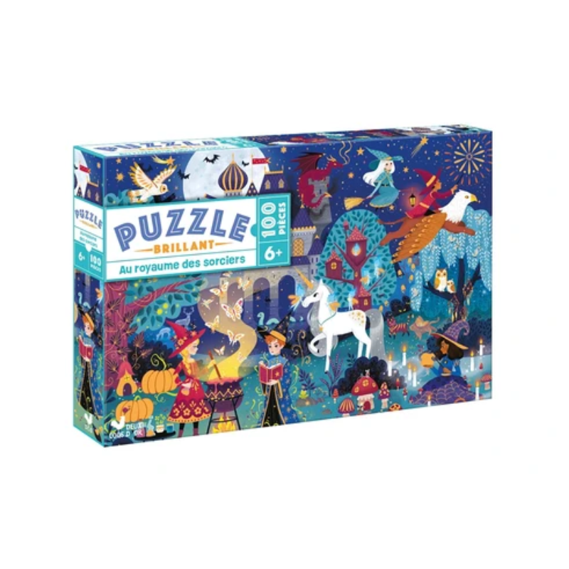 Puzzle brillant au royaume des sorciers - 100 pièces