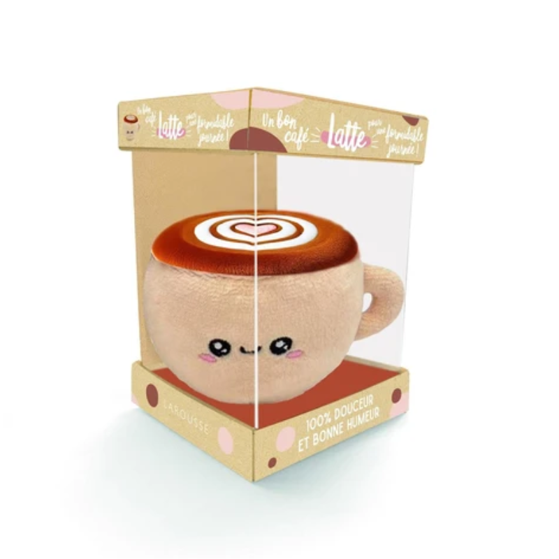 Un bon café latte pour une formidable journée ! - Coffret avec une mini-peluche et 1 carnet ludique