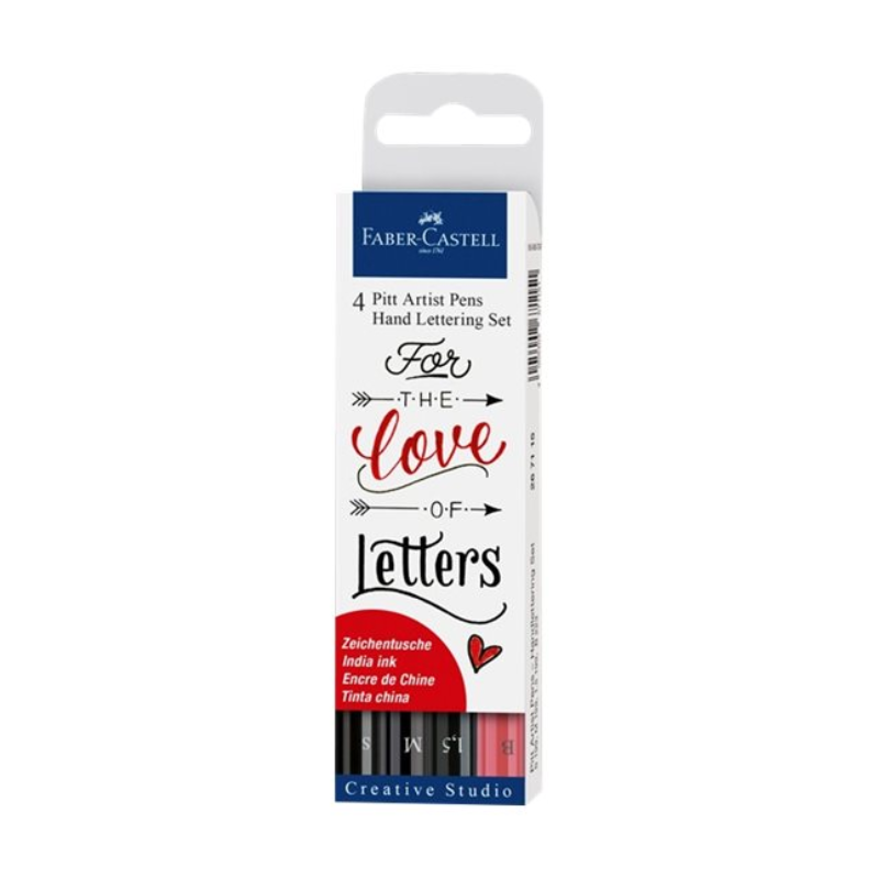 Set de 4 Stylos Pitt Artist Pen For the Love of Letters