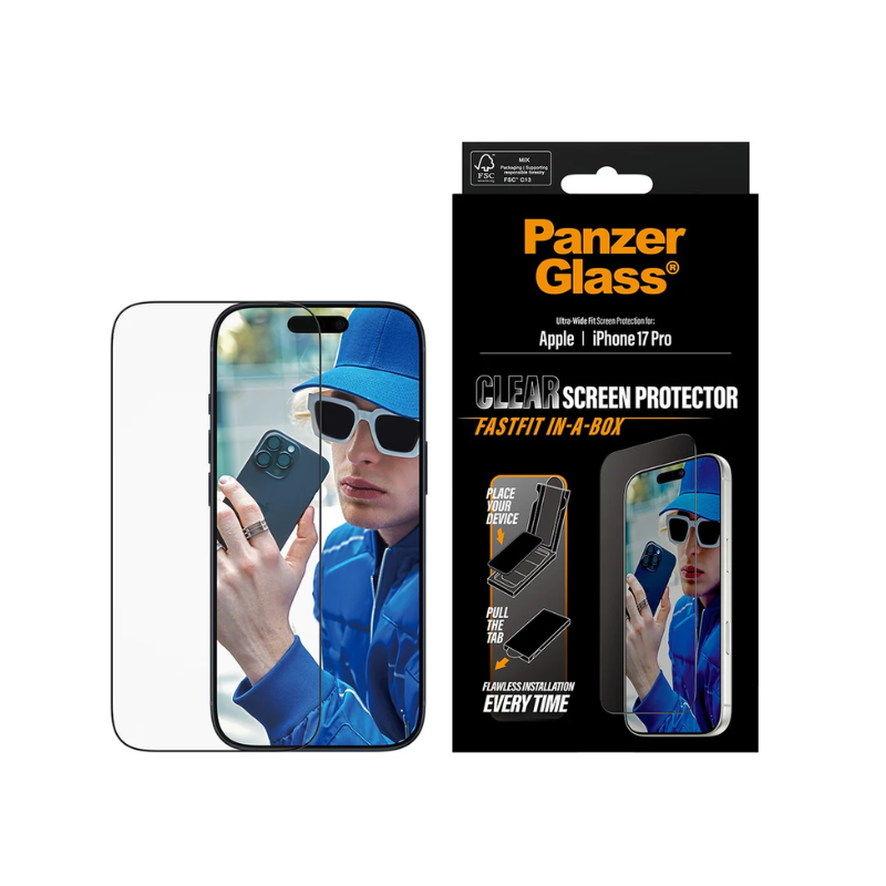 Protection d'écran pour iPhone 17 Pro Ultra wide Fit Fastfit In A Box