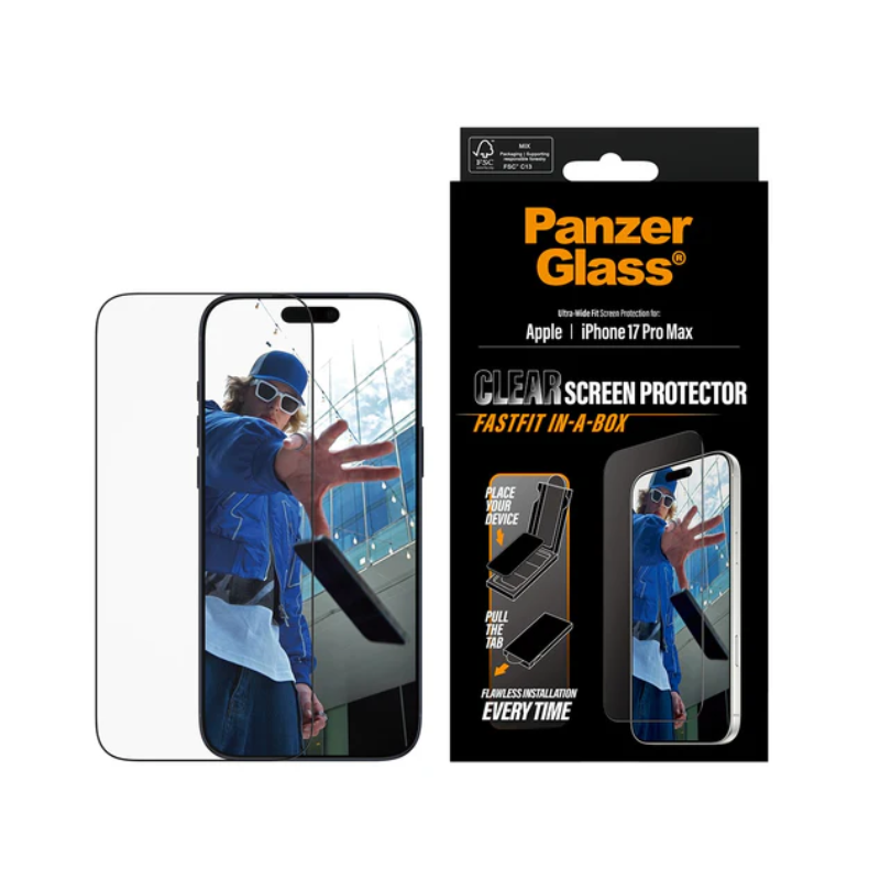 Protection d'écran pour iPhone 17 Pro Max Ultra wide Fit Fastfit In A Box