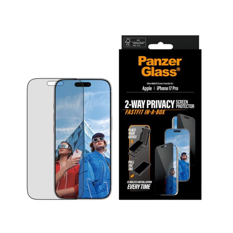 Protection d'écran Privacy pour iPhone 17 Pro Ultra wide Fit Fastfit In A Box