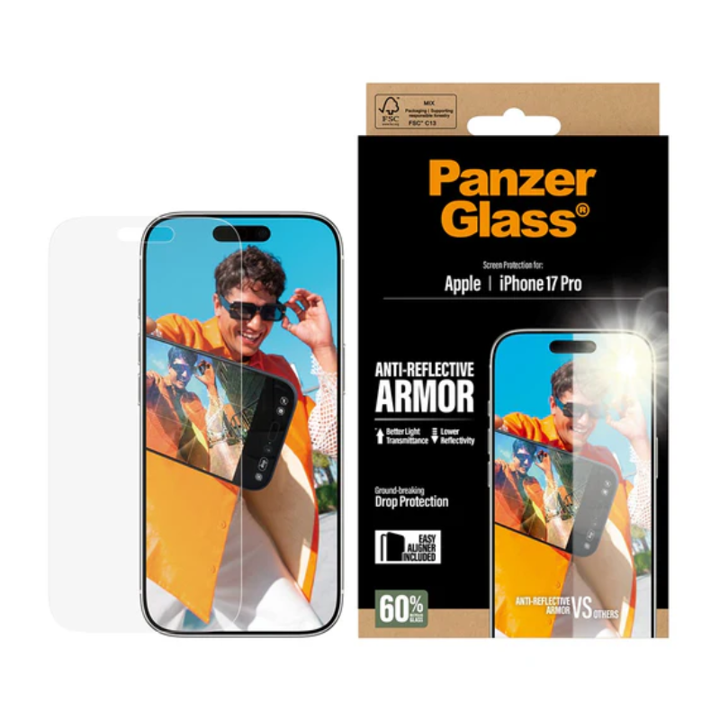 Protection d'écran Anti-reflet Armor pour iPhone 17 Pro avec EasyAligner