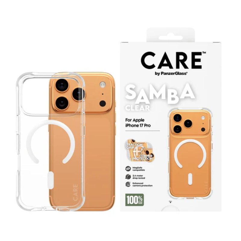 Coque Care Samba transparente avec Magsafe pour iPhone 17 Pro