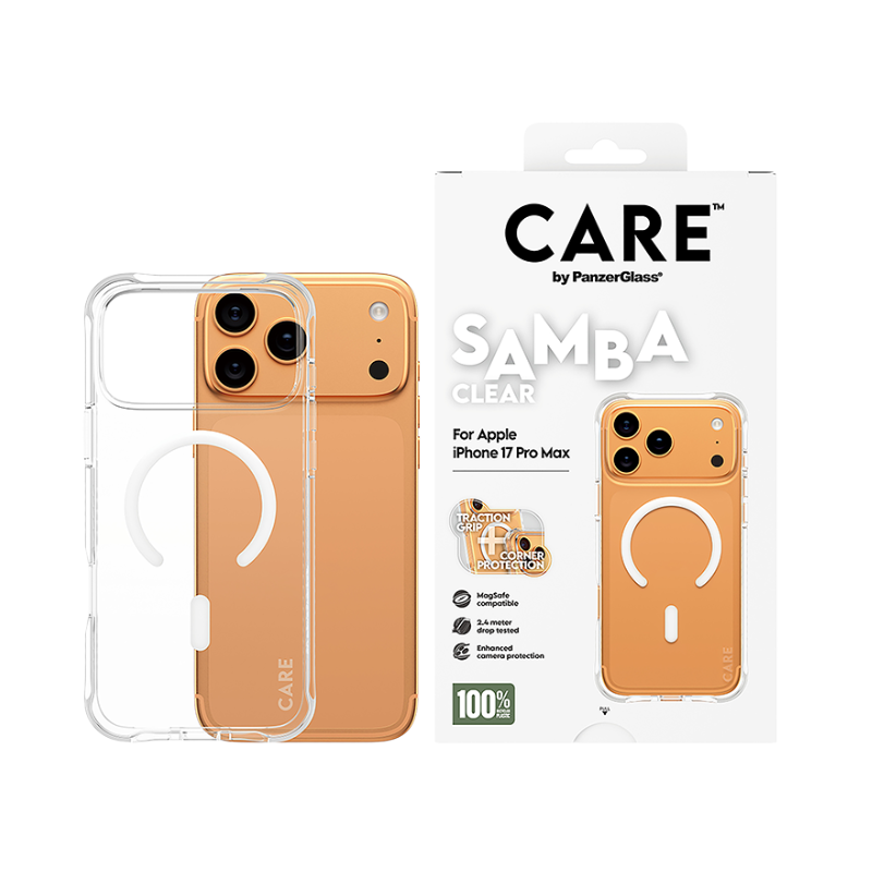 Coque Care Samba transparente avec Magsafe pour iPhone 17 Pro Max