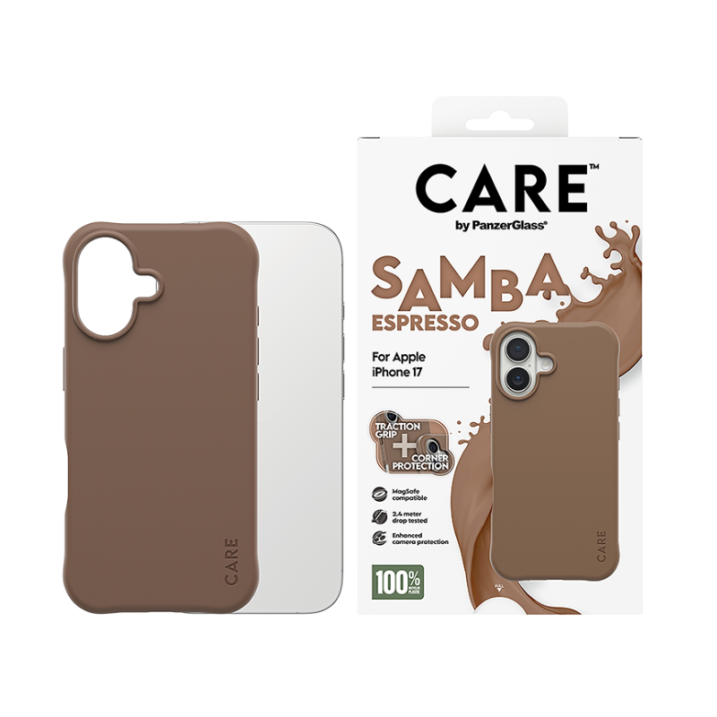 Coque Care Samba Espresso avec Magsafe pour iPhone 17