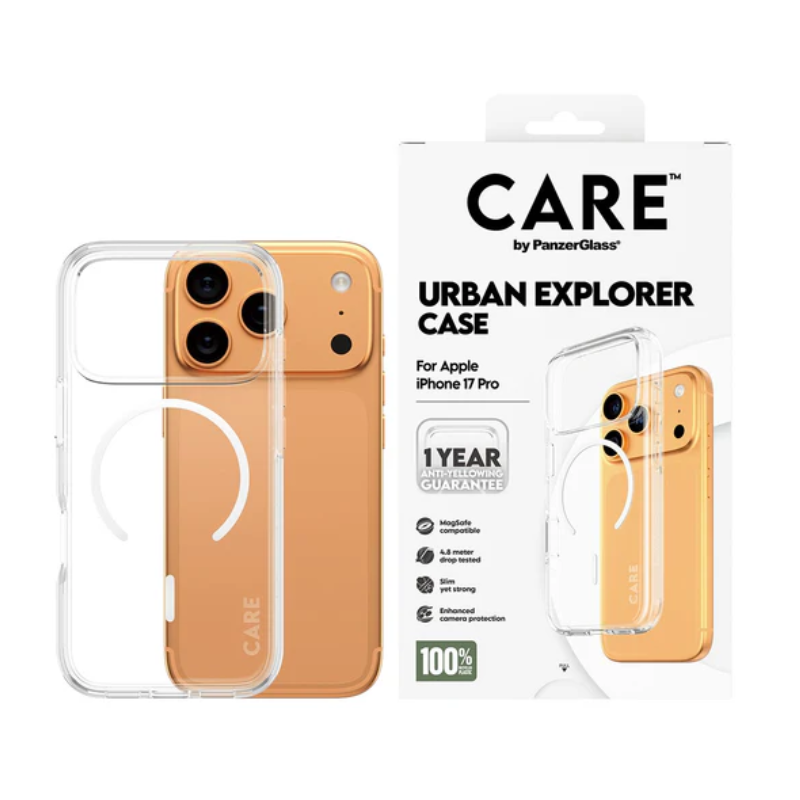 Coque Urban Explorer transparente avec Magsafe pour iPhone 17 Pro